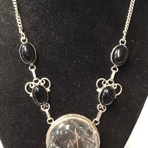 Rutilated Quartz & Onyx? Necklace